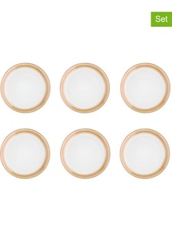 Björn Talerzyki deserowe (6 szt.) "Cosmos" w kolorze biało-beżowym - Ø 21,5 cm ze sklepu Limango Polska w kategorii Naczynia - zdjęcie 189196162