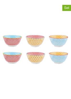 Björn Miski (6 szt.) "Color" w kolorze czerwono-żółto-błękitnym - Ø 12 cm ze sklepu Limango Polska w kategorii Naczynia - zdjęcie 189196320