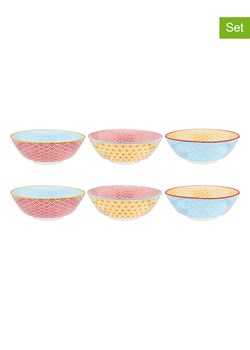 Björn Salaterki (6 szt.) "Color" w kolorze czerwono-żółto-błękitnym - Ø 21 cm ze sklepu Limango Polska w kategorii Misy i tace dekoracyjne - zdjęcie 189196334
