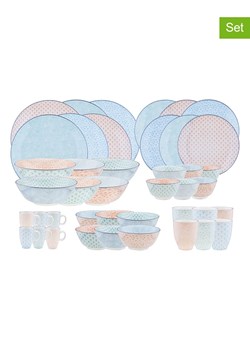 Björn 42-częściowy zestaw w kolorze błękitnym, zielonym i różowym ze sklepu Limango Polska w kategorii Naczynia - zdjęcie 189196501