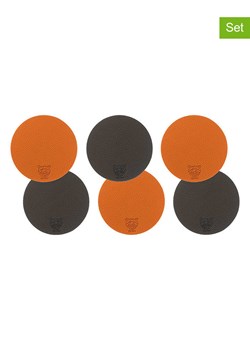 Björn Dwustronne podstawki (6 szt.) w kolorze brązowo-pomarańczowym - Ø 10 cm ze sklepu Limango Polska w kategorii Akcesoria kuchenne - zdjęcie 189197360