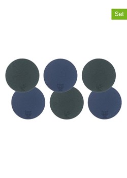 Björn Dwustronne podstawki (6 szt.) w kolorze granatowo-antracytowym - Ø 10 cm ze sklepu Limango Polska w kategorii Akcesoria kuchenne - zdjęcie 189197381