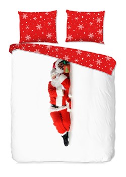 Pure Komplet pościeli "Santa" w kolorze biało-czerwonym z mikrofibry ze sklepu Limango Polska w kategorii Pościele - zdjęcie 189198491