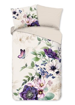 Pure Komplet pościeli "Dinda" w kolorze biało-fioletowym z mikrofibry ze sklepu Limango Polska w kategorii Pościele - zdjęcie 189198602