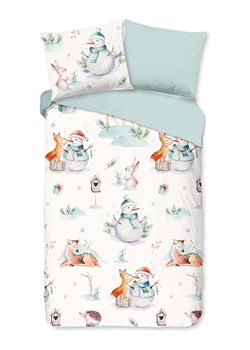 Good Morning Komplet pościeli flanelowej "Magicwinter" w kolorze biało-miętowym ze sklepu Limango Polska w kategorii Pościel dziecięca - zdjęcie 189198844