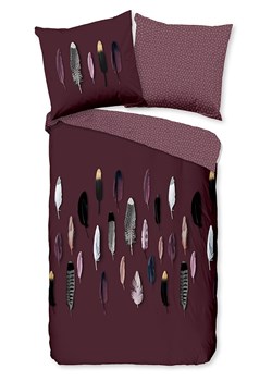Good Morning Komplet pościeli renforcé "Feathers" w kolorze ciemnoczerwonym ze sklepu Limango Polska w kategorii Pościele - zdjęcie 189199051