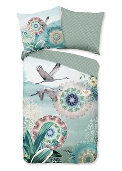 Hip Komplet pościeli satynowej "Kimora" w kolorze zielonym ze wzorem ze sklepu Limango Polska w kategorii Pościele - zdjęcie 189199191