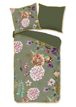 Descanso Komplet pościeli satynowej "Parma" w kolorze zielonym ze wzorem ze sklepu Limango Polska w kategorii Pościele - zdjęcie 189199343