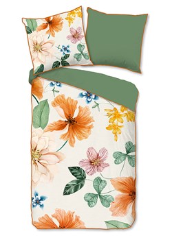 Descanso Komplet pościeli satynowej "Annabelle" w kolorze zielonym ze wzorem ze sklepu Limango Polska w kategorii Pościele - zdjęcie 189199350