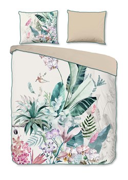 Descanso Komplet pościeli satynowej "Verdi" w kolorze kremowym ze wzorem ze sklepu Limango Polska w kategorii Pościele - zdjęcie 189199362