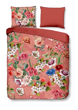 Descanso Komplet pościeli satynowej "Amalia" w kolorze czerwonym ze wzorem ze sklepu Limango Polska w kategorii Pościele - zdjęcie 189199372