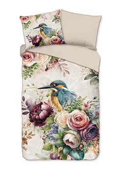 Descanso Komplet pościeli satynowej "Verde" w kolorze beżowym ze wzorem ze sklepu Limango Polska w kategorii Pościele - zdjęcie 189199381