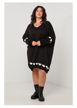 Curvy Lady Sukienka dzianinowa w kolorze czarnym ze sklepu Limango Polska w kategorii Sukienki - zdjęcie 189199802