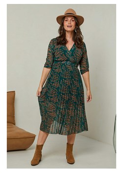 Curvy Lady Sukienka w kolorze zielono-brązowym ze sklepu Limango Polska w kategorii Sukienki - zdjęcie 189200151
