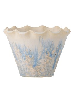 Bloomingville Doniczka "Bertha" w kolorze kremowo-niebieskim - wys. 10,5 x Ø 14 cm ze sklepu Limango Polska w kategorii Doniczki i osłonki - zdjęcie 189201603