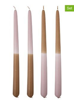 Bloomingville Świece (4 szt.) "Burma" w kolorze jasnoróżowo-jasnobrązowym - 4x 75g ze sklepu Limango Polska w kategorii Świece i dyfuzory - zdjęcie 189201610