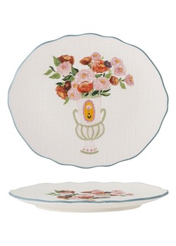 Bloomingville Talerz śniadaniowy w kolorze biało-niebiesko-jasnoróżowym - Ø 20 cm ze sklepu Limango Polska w kategorii Naczynia - zdjęcie 189201760