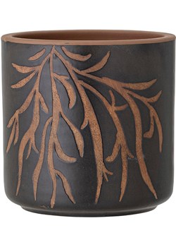 Bloomingville Doniczka "Dres" w kolorze czarnym - wys. 16 x Ø 16 cm ze sklepu Limango Polska w kategorii Doniczki i osłonki - zdjęcie 189201774