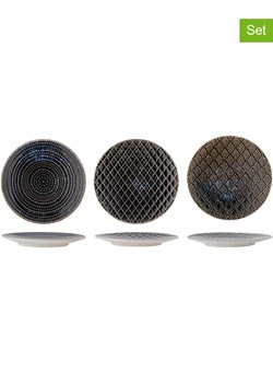 Bloomingville Talerze śniadaniowe (3 szt.) "Elanor" w kolorze granatowym - Ø 27 cm ze sklepu Limango Polska w kategorii Naczynia - zdjęcie 189201780