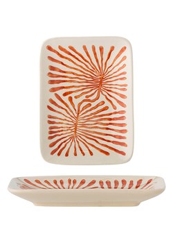 Bloomingville Talerz "Fauni" w kolorze biało-czerwonym do serwowania - 15 x 11,5 cm ze sklepu Limango Polska w kategorii Misy i tace dekoracyjne - zdjęcie 189201810