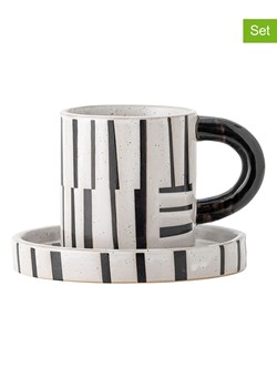 Bloomingville 2-częściowy zestaw "Frankie" w kolorze biało-czarnym do kawy - 300 ml ze sklepu Limango Polska w kategorii Dzbanki i zaparzacze - zdjęcie 189201833