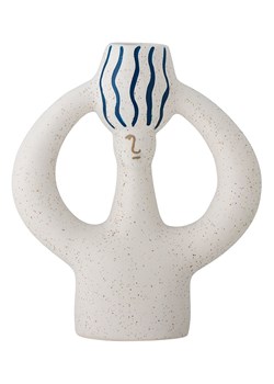 Bloomingville Świecznik "Hatty" w kolorze biało-niebieskim - 14 x 17 x 6 cm ze sklepu Limango Polska w kategorii Świeczniki - zdjęcie 189201881