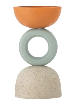 Bloomingville Świecznik w kolorze pomarańczowo-miętowo-kremowym - wys. 17 x Ø 9 cm ze sklepu Limango Polska w kategorii Świeczniki - zdjęcie 189202022
