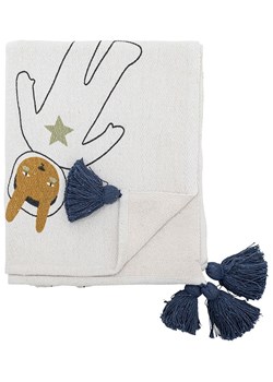 Bloomingville Pled "Space" w kolorze biało-granatowym - 160 x 130 cm ze sklepu Limango Polska w kategorii Tekstylia - zdjęcie 189202733