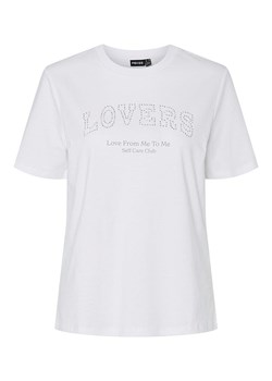 Pieces Koszulka "Tara" w kolorze białym ze sklepu Limango Polska w kategorii Bluzki damskie - zdjęcie 189205464