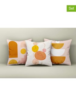 Allure Poszewki (3 szt.) w kolorze pomarańczowo-jasnoróżowo-kremowym na poduszkę ze sklepu Limango Polska w kategorii Poduszki dekoracyjne - zdjęcie 189205691