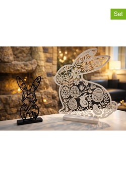 Allure Figurki dekoracyjne (2 szt.) w kolorze biało-czarnym ze sklepu Limango Polska w kategorii Dekoracje - zdjęcie 189206034