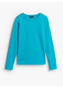 Mohito - Longsleeve basic z modalem - turkusowy ze sklepu Mohito w kategorii Bluzki damskie - zdjęcie 189207040