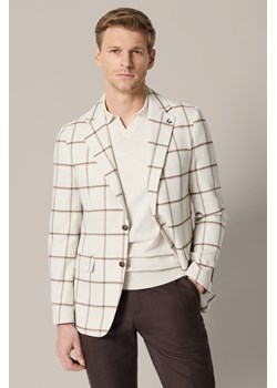 Marynarka Męska Beżowa w Kratę Clusone ze sklepu Lancerto S.A. w kategorii Marynarki męskie - zdjęcie 189207160