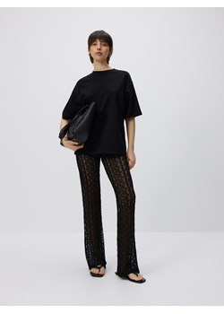 Reserved - Bawełniany t-shirt oversize - czarny ze sklepu Reserved w kategorii Bluzki damskie - zdjęcie 189207371