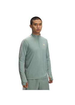 Męski longsleeve treningowy Under Armour UA Tech Utility 1/4 Zip - zielony ze sklepu Sportstylestory.com w kategorii T-shirty męskie - zdjęcie 189207452