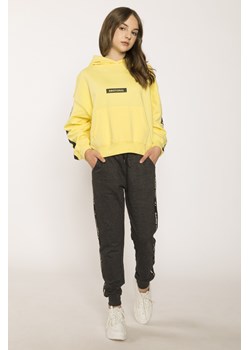 Szare spodnie dresowe z lampasami dla dziewczyny, Rozmiar - 164, Kolor - Szary ze sklepu REPORTER w kategorii Spodnie dziewczęce - zdjęcie 189207712