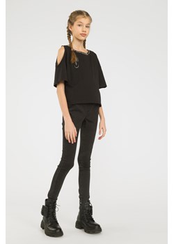 Czarne spodnie jegginsy dla dziewczyny, Rozmiar - 140, Kolor - Czarny ze sklepu REPORTER w kategorii Spodnie dziewczęce - zdjęcie 189207874