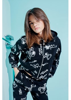 Czarna bluza dresowa z nadrukami MADE IN HEAVEN, Rozmiar - 140, Kolor - Czarny ze sklepu REPORTER w kategorii Bluzy dziewczęce - zdjęcie 189208072
