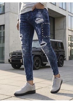 Spodnie męskie jeansowe niebieskie Dstreet UX4149 ze sklepu DSTREET.PL w kategorii Jeansy męskie - zdjęcie 189210400