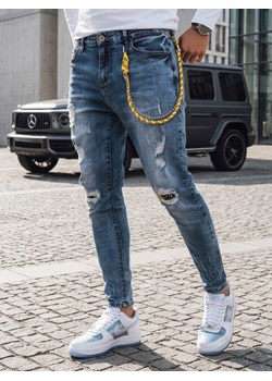 Spodnie męskie jeansowe niebieskie Dstreet UX3717 ze sklepu DSTREET.PL w kategorii Jeansy męskie - zdjęcie 189210410