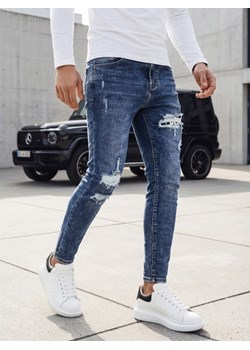 Spodnie męskie jeansowe niebieskie Dstreet UX4235 ze sklepu DSTREET.PL w kategorii Jeansy męskie - zdjęcie 189210423