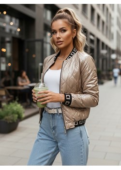 Kurtka damska pikowana BASEBALL kamelowa Dstreet TY2563 ze sklepu DSTREET.PL w kategorii Kurtki damskie - zdjęcie 189210434