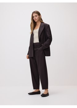 Reserved - Marynarka z wiskozą - ciemnobrązowy ze sklepu Reserved w kategorii Marynarki damskie - zdjęcie 189210601