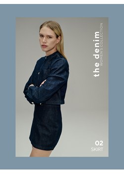 Reserved - Jeansowa spódnica mini - granatowy ze sklepu Reserved w kategorii Spódnice - zdjęcie 189210633