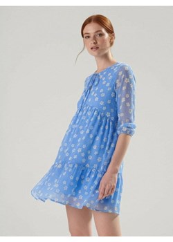 Sinsay - Sukienka mini w kwiaty - błękitny ze sklepu Sinsay w kategorii Sukienki - zdjęcie 189211460