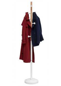 Skandynawski biały wieszak stojący F6-T57 ze sklepu Edinos.pl w kategorii Zestawy mebli do przedpokoju - zdjęcie 189211541