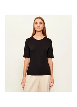 BOSS BLACK T-shirt EVYTA | Slim Fit | z dodatkiem jedwabiu ze sklepu Gomez Fashion Store w kategorii Bluzki damskie - zdjęcie 189212854