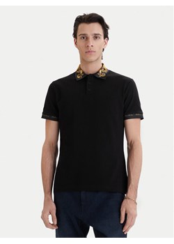 Versace Jeans Couture Polo 80GAGT12 CJ01T Czarny Slim Fit ze sklepu MODIVO w kategorii T-shirty męskie - zdjęcie 189213004