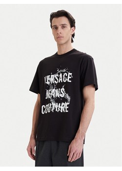 Versace Jeans Couture T-Shirt 80GAHC01 CJ01C Czarny Regular Fit ze sklepu MODIVO w kategorii T-shirty męskie - zdjęcie 189213013