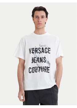 Versace Jeans Couture T-Shirt 80GAHC01 CJ01C Biały Regular Fit ze sklepu MODIVO w kategorii T-shirty męskie - zdjęcie 189213022